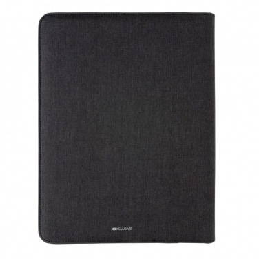 Logo trade promotional giveaway photo of: Air 5W wireless charging portfolio A4 w/ 5000 mAh powerbank