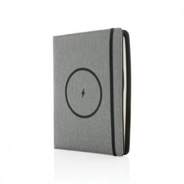Logo trade promotional item photo of: Air 5W wireless charging notebook with 5000mAh powerbank
