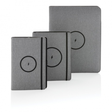 Logotrade advertising products photo of: Air 5W wireless charging notebook with 5000mAh powerbank