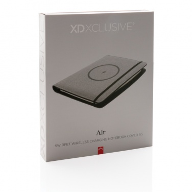 Logotrade corporate gift image of: Air 5W wireless charging notebook with 5000mAh powerbank