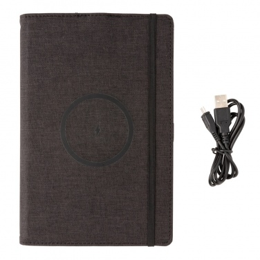 Logo trade promotional items picture of: Air 5W wireless charging refillable journal cover A5