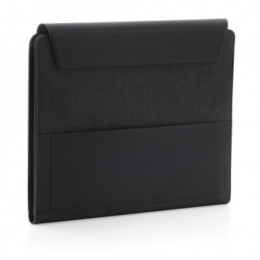 Logo trade promotional merchandise image of: Fiko 5W wireless charging portfolio A4 with powerbank