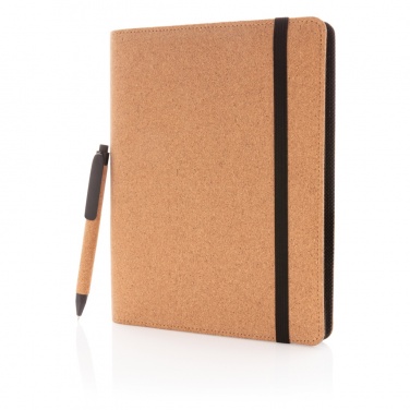Logotrade promotional product image of: Deluxe cork portfolio A5 with pen