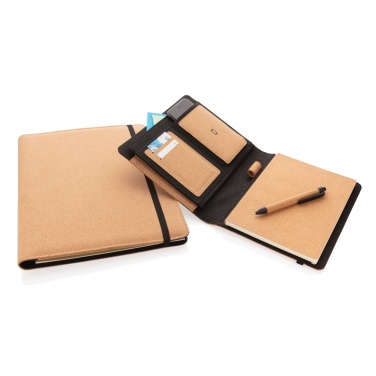 Logotrade promotional merchandise photo of: Deluxe cork portfolio A5 with pen