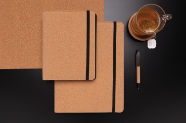 Logo trade corporate gifts image of: Deluxe cork portfolio A4 with pen