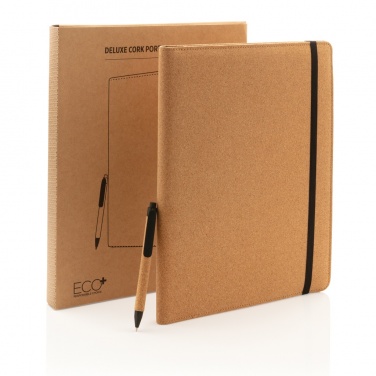 Logotrade promotional merchandise picture of: Deluxe cork portfolio A4 with pen