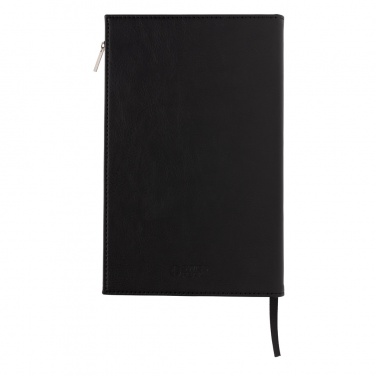 Logotrade advertising product picture of: Swiss Peak A5 PU notebook with zipper pocket