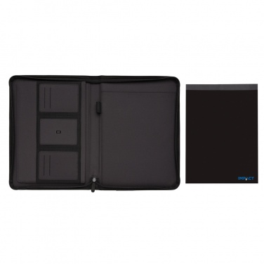 Logo trade promotional gifts image of: Impact AWARE™ RPET A4 portfolio with zipper
