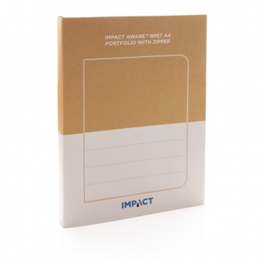 Logo trade promotional product photo of: Impact AWARE™ RPET A4 portfolio with zipper