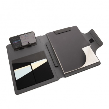 Logo trade promotional merchandise picture of: Artic Magnetic 10W wireless charging A4 portfolio