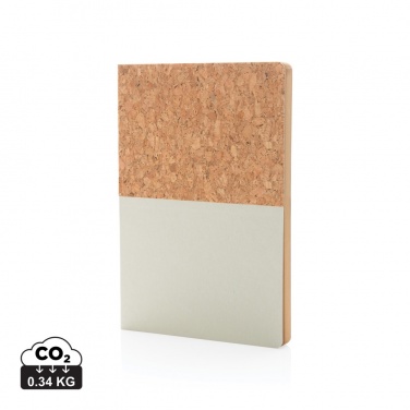 Logo trade promotional merchandise image of: A5 cork & kraft notebook