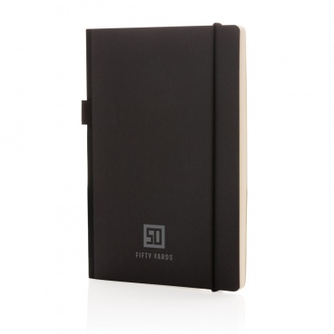 Logo trade promotional giveaway photo of: A5 deluxe kraft hardcover notebook