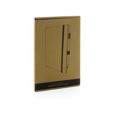 Logotrade business gift image of: Bamboo notebook and infinity pencil set