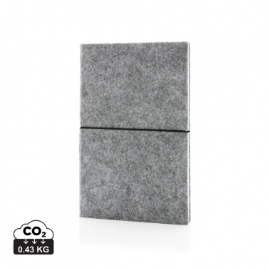 Logotrade business gifts photo of: GRS certified recycled felt A5 softcover notebook
