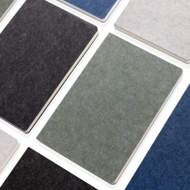 Logo trade advertising products image of: Phrase GRS certified recycled felt A5 notebook