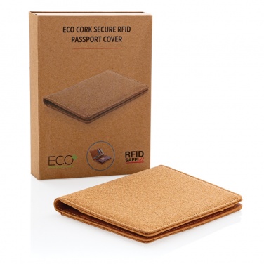 Logotrade promotional item picture of: Cork secure RFID passport cover