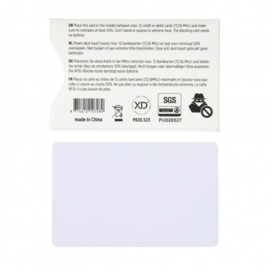 Logotrade advertising product picture of: Anti-skimming RFID shield card with active jamming chip