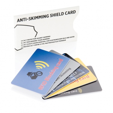 Logo trade promotional gift photo of: Anti-skimming RFID shield card with active jamming chip