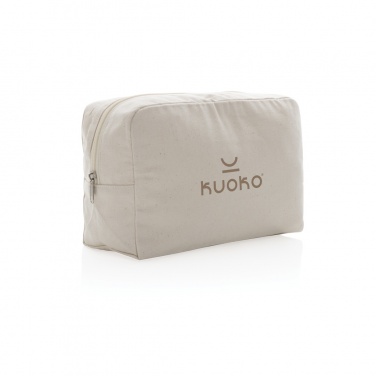 Logo trade business gift photo of: Impact Aware™ 285 gsm rcanvas toiletry bag undyed
