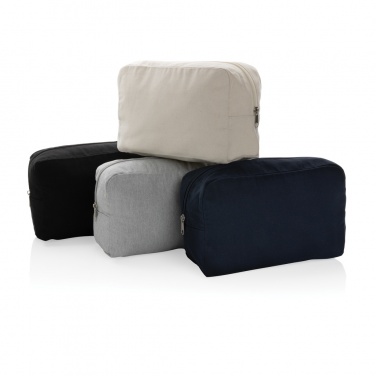 Logo trade business gifts image of: Impact Aware™ 285 gsm rcanvas toiletry bag undyed