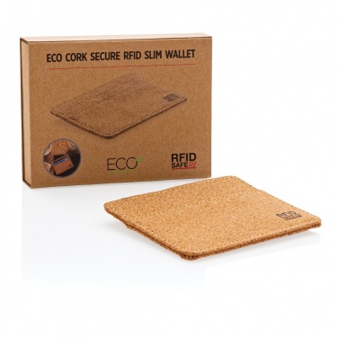 Logotrade promotional item image of: Cork secure RFID slim wallet