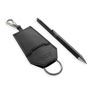 Logo trade corporate gifts picture of: SP Tula RCS certified recycled PU key holder and pen set