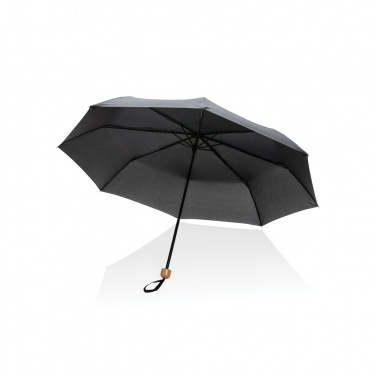 Logo trade promotional items picture of: 20.5" Impact AWARE™ RPET 190T Pongee bamboo mini umbrella
