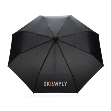 Logotrade promotional merchandise picture of: 20.5" Impact AWARE™ RPET 190T Pongee bamboo mini umbrella