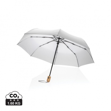 Logotrade promotional items photo of: 21" Impact AWARE™ RPET 190T bamboo auto open/close umbrella