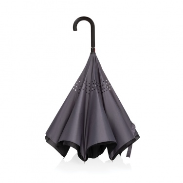 Logo trade corporate gifts image of: 23" Impact AWARE™ RPET 190T reversible umbrella
