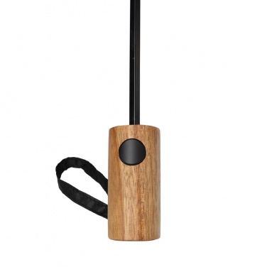 Logotrade promotional item picture of: Kaycey 21" AWARE™ RPET Acacia wood mini auto open umbrella