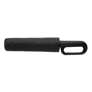 Logo trade promotional giveaway photo of: Yara 21" AWARE™ RPET solid colour umbrella with carabiner