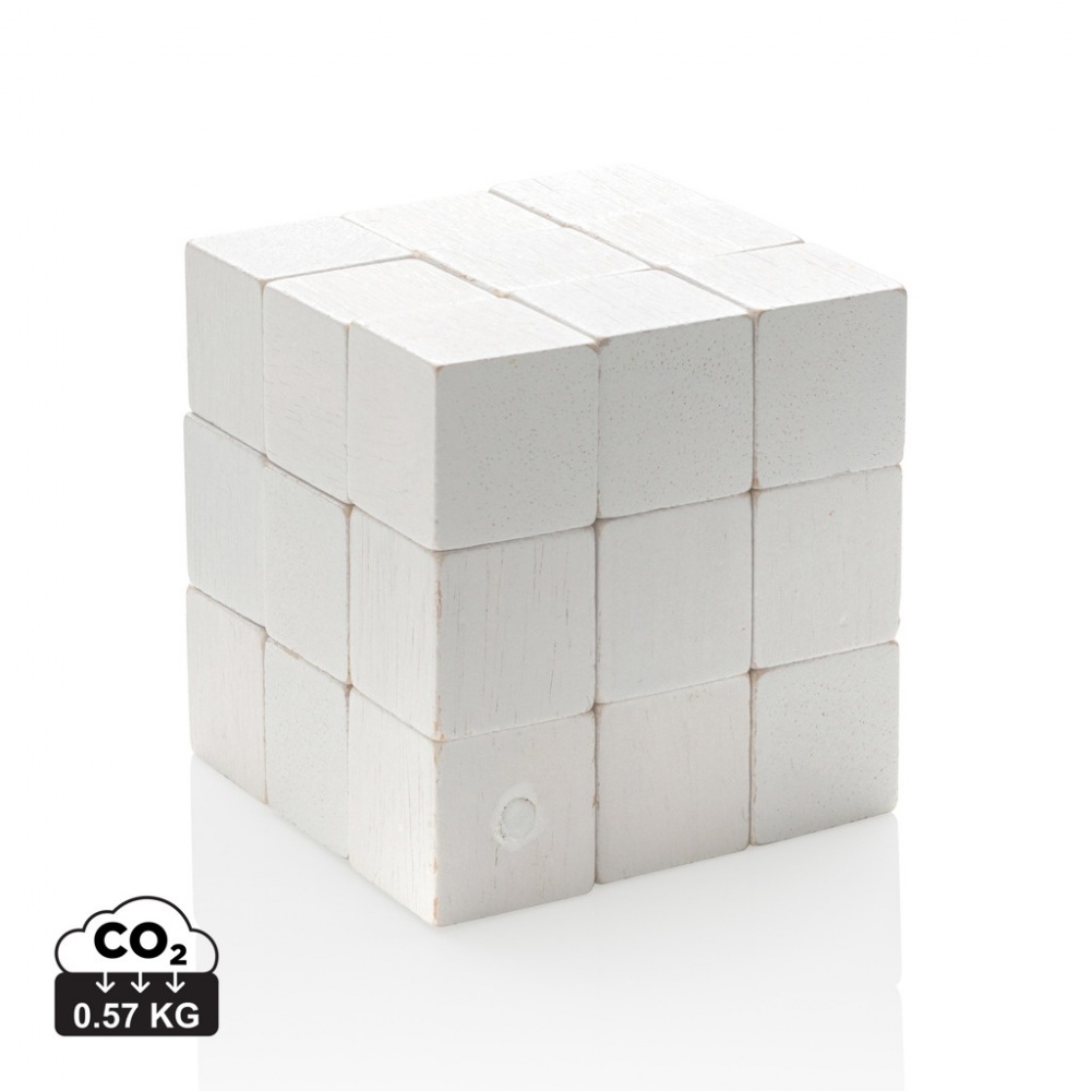 Logo trade advertising products picture of: Wooden brain game in canvas pouch