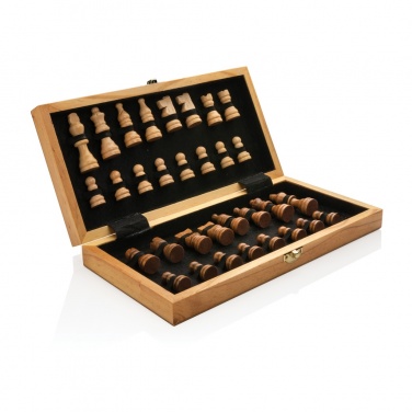 Logotrade advertising products photo of: Luxury wooden foldable chess set