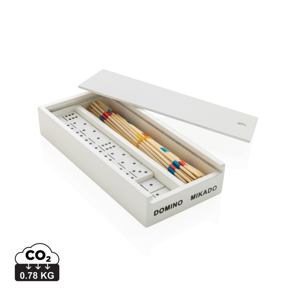 Logo trade business gift photo of: Deluxe mikado/domino in wooden box