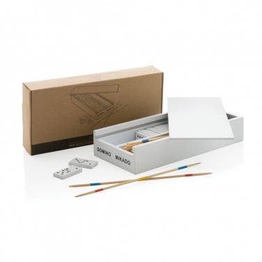 Logo trade promotional item photo of: Deluxe mikado/domino in wooden box