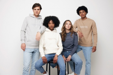 Logo trade promotional items picture of: Iqoniq Torres recycled cotton hoodie undyed