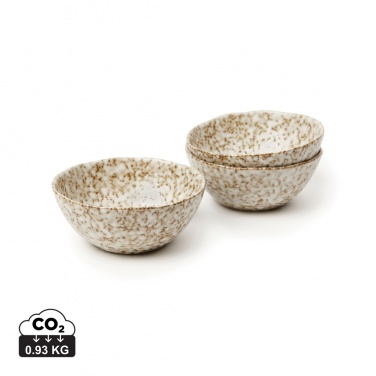 Logo trade advertising products image of: VINGA Nuvem stoneware mini bowl, 3 pcs set