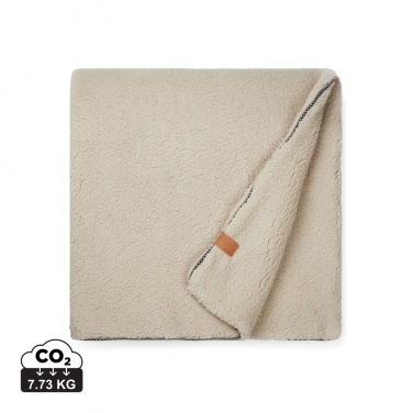 Logo trade business gifts image of: VINGA Maine GRS recycled double pile blanket