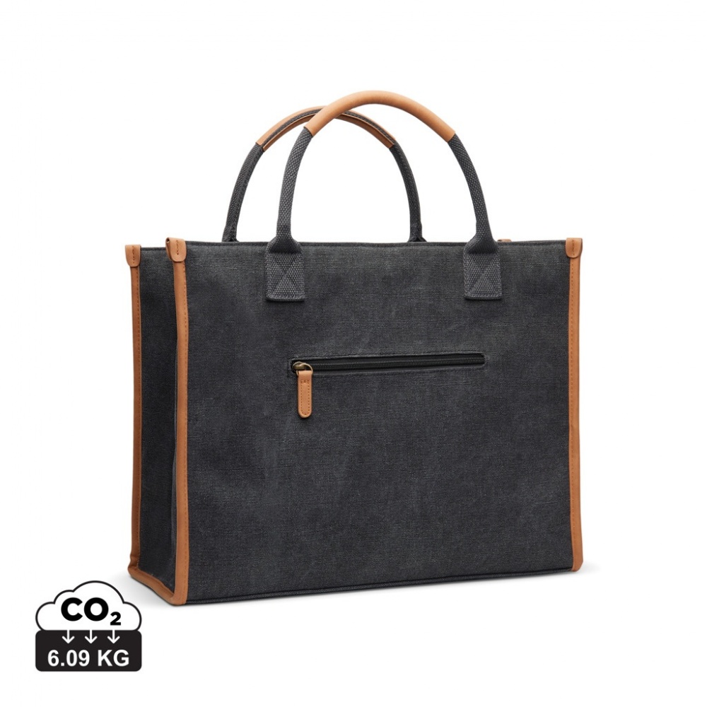 Logo trade corporate gift photo of: VINGA Bosler RCS recycled canvas office tote