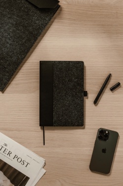 Logo trade corporate gift photo of: VINGA Albon GRS recycled felt notebook