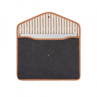 Logo trade promotional products image of: VINGA Bosler GRS recycled canvas 16" laptop sleeve