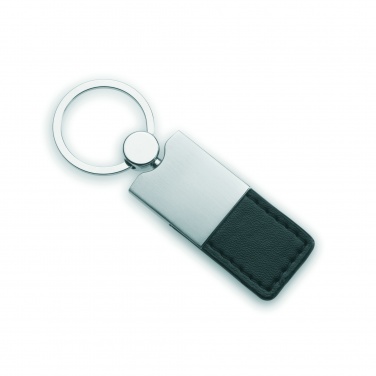 Logo trade promotional gifts image of: PU and metal key ring Helsinki