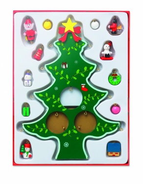 Logo trade promotional items picture of: Wooden xmas tree decoration