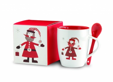Logo trade promotional products image of: Mug with spoon 250ml