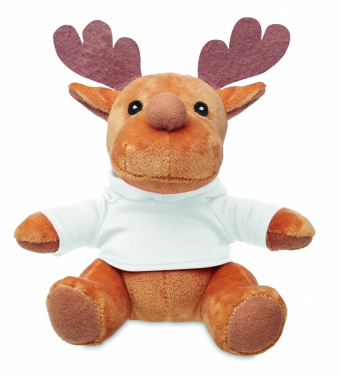 Logotrade advertising product image of: Plush reindeer with hoodie