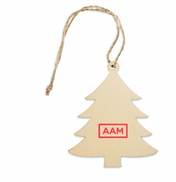 Logo trade business gifts image of: Wooden Tree shaped hanger