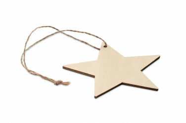 Logotrade promotional gift image of: Wooden star shaped hanger