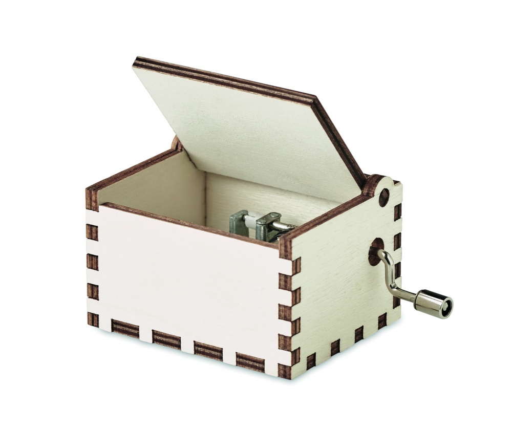 Logo trade promotional merchandise image of: Wooden Christmas music box