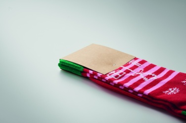 Logo trade promotional giveaway photo of: Pair of Christmas socks L